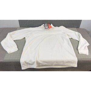 Conte Of Florence Men's Fleece Pullover Mock Neck Top Sz XL White "Snowbird"